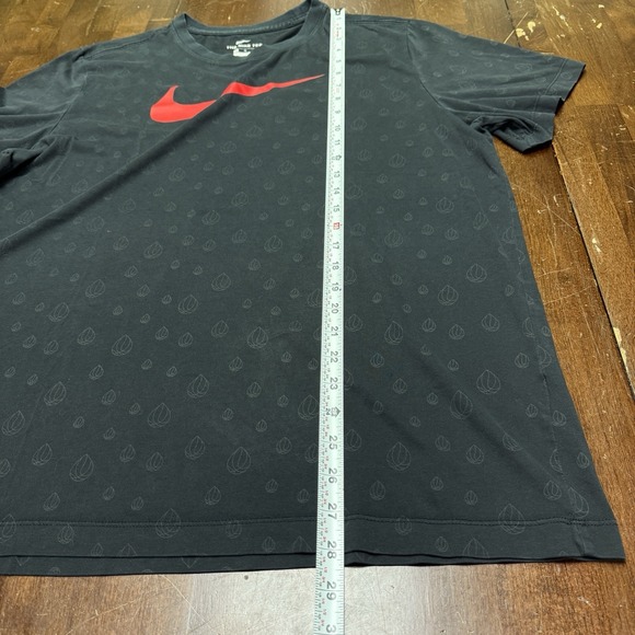 Nike Shirt Mens XL Black Red Short‎ Sleeve Tee Raindrop Center Check T-shirt - Picture 7 of 7